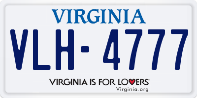 VA license plate VLH4777