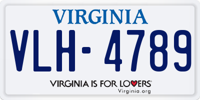 VA license plate VLH4789