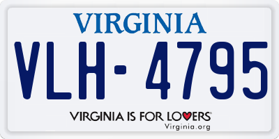 VA license plate VLH4795