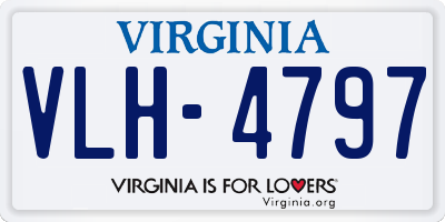 VA license plate VLH4797