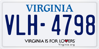 VA license plate VLH4798