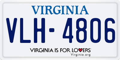 VA license plate VLH4806