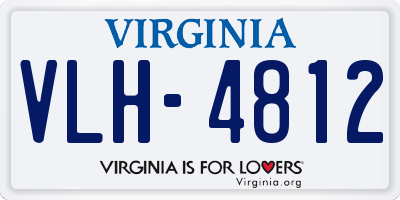 VA license plate VLH4812