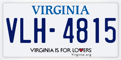 VA license plate VLH4815