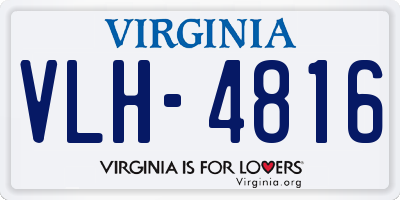 VA license plate VLH4816