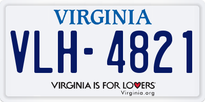 VA license plate VLH4821