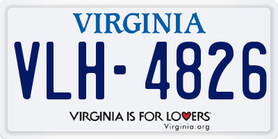 VA license plate VLH4826