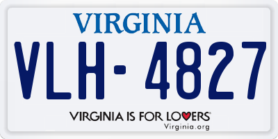 VA license plate VLH4827