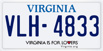 VA license plate VLH4833