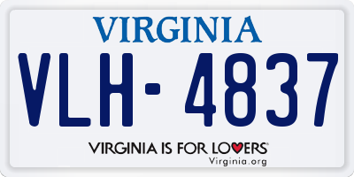 VA license plate VLH4837