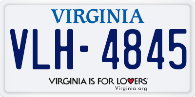 VA license plate VLH4845
