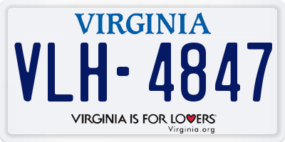 VA license plate VLH4847