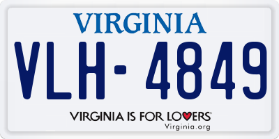 VA license plate VLH4849