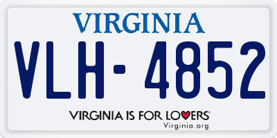VA license plate VLH4852