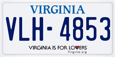 VA license plate VLH4853