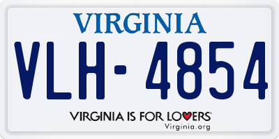 VA license plate VLH4854
