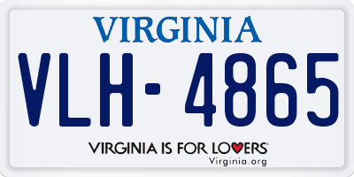 VA license plate VLH4865