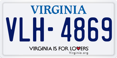 VA license plate VLH4869