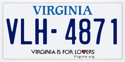 VA license plate VLH4871