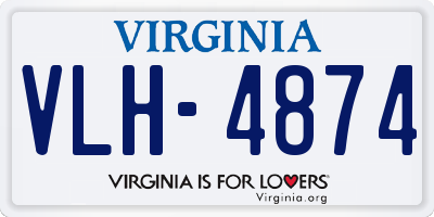 VA license plate VLH4874