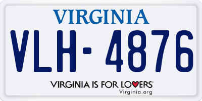 VA license plate VLH4876