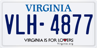 VA license plate VLH4877