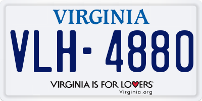 VA license plate VLH4880