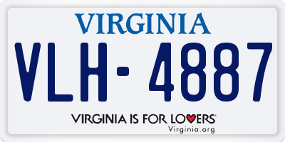 VA license plate VLH4887
