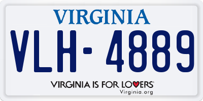 VA license plate VLH4889