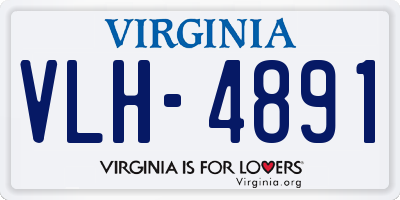 VA license plate VLH4891