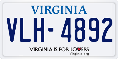 VA license plate VLH4892