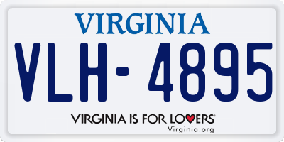 VA license plate VLH4895