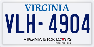 VA license plate VLH4904