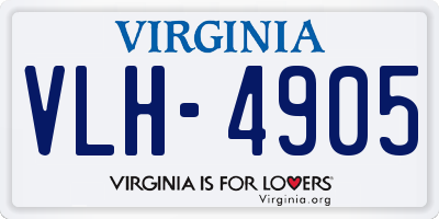 VA license plate VLH4905