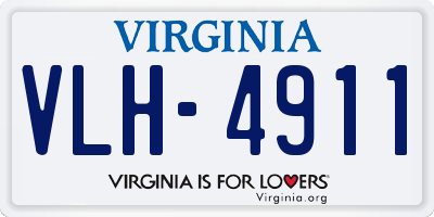 VA license plate VLH4911