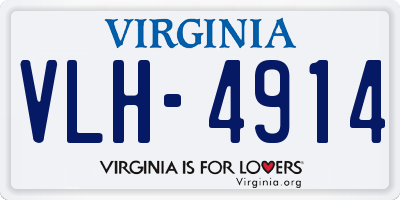VA license plate VLH4914