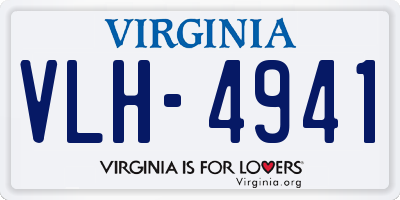 VA license plate VLH4941