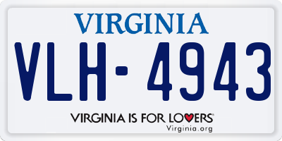 VA license plate VLH4943