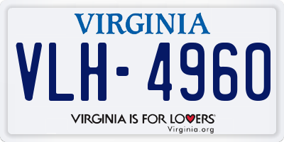 VA license plate VLH4960