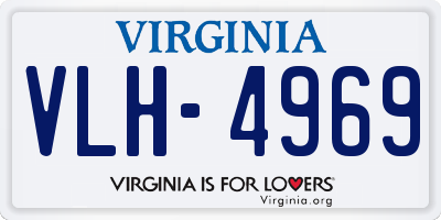VA license plate VLH4969