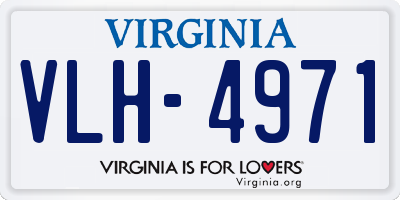 VA license plate VLH4971