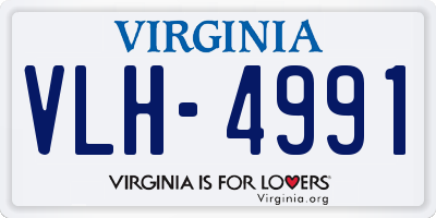 VA license plate VLH4991
