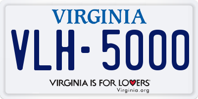 VA license plate VLH5000