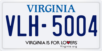 VA license plate VLH5004