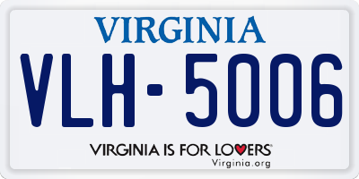 VA license plate VLH5006