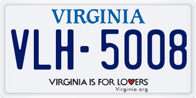 VA license plate VLH5008