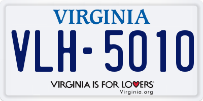 VA license plate VLH5010