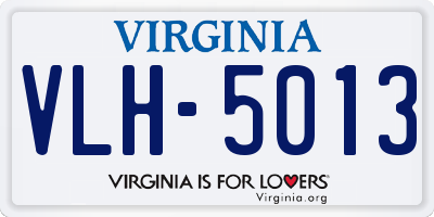 VA license plate VLH5013