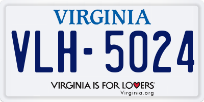 VA license plate VLH5024