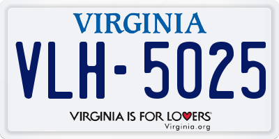 VA license plate VLH5025